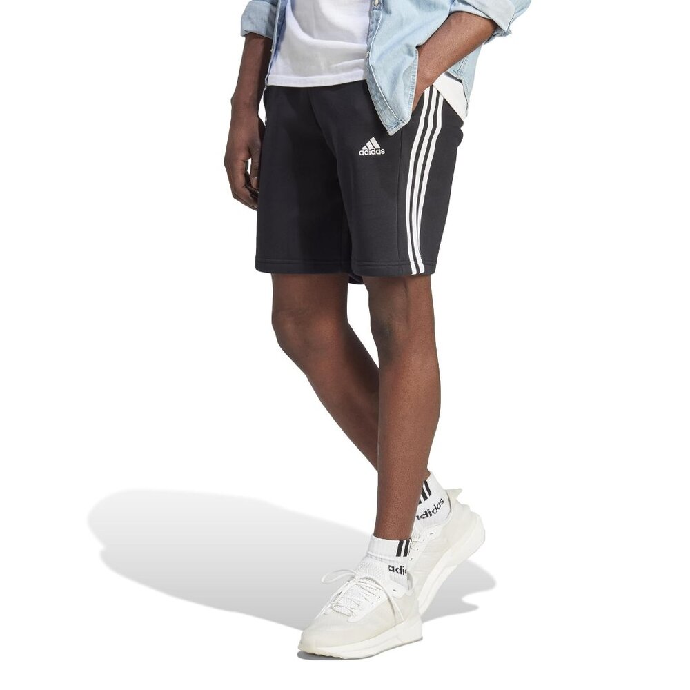 adidas Men's Essentials Fleece 3-Stripes Shorts Black XXX-Large Tall